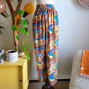 Vintage 90s Tropical print pants